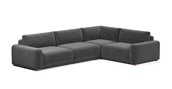 Carle 339 x 234 Minderli Köşe Çift Kollu - Kadife