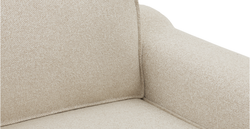 Klem Deniz Köpüğü Üçlü Kiremit Loveseat ve Puf Koltuk Takımı - Bukle & Kadife