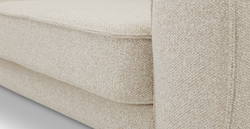 Klem Deniz Köpüğü Üçlü Kiremit Loveseat ve Puf Koltuk Takımı - Bukle & Kadife