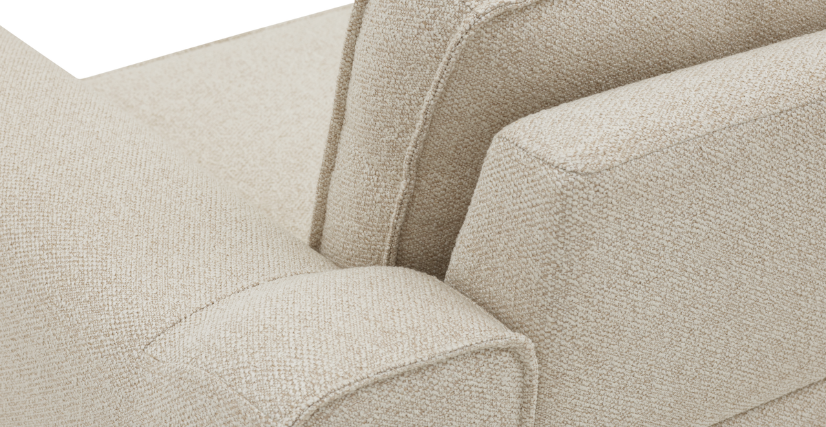 Klem Deniz Köpüğü Üçlü Kiremit Loveseat ve Puf Koltuk Takımı - Bukle & Kadife