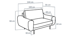 Klem Üçlü ve Loveseat Koltuk Takımı - Performans Kadife