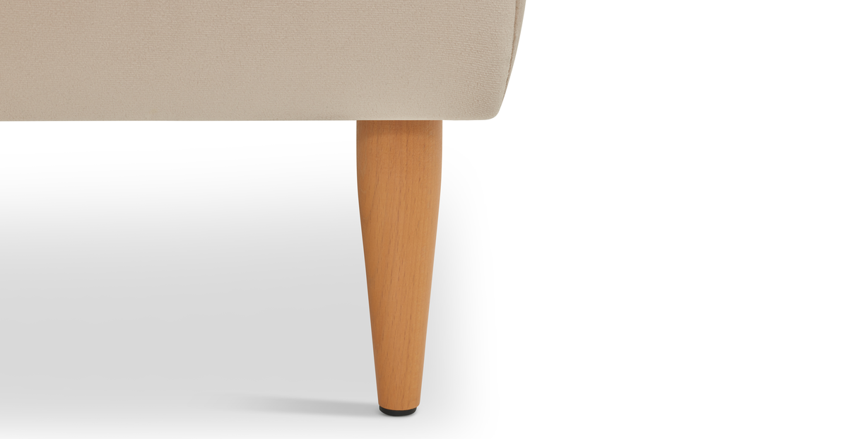 Klem Bench Ahşap Ayak - Kadife