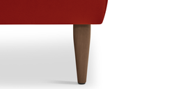 Klem Bench Ahşap Ayak - Kadife