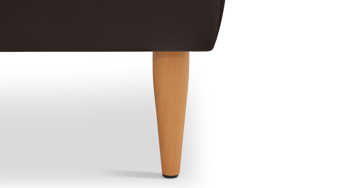 Klem Bench Ahşap Ayak - Kadife