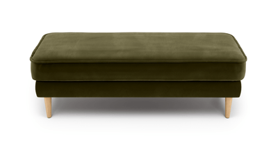 Klem Bench Ahşap Ayak - Kadife