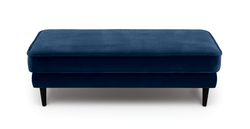 Klem Bench Ahşap Ayak - Kadife