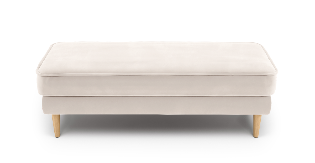 Klem Bench Ahşap Ayak - Kadife