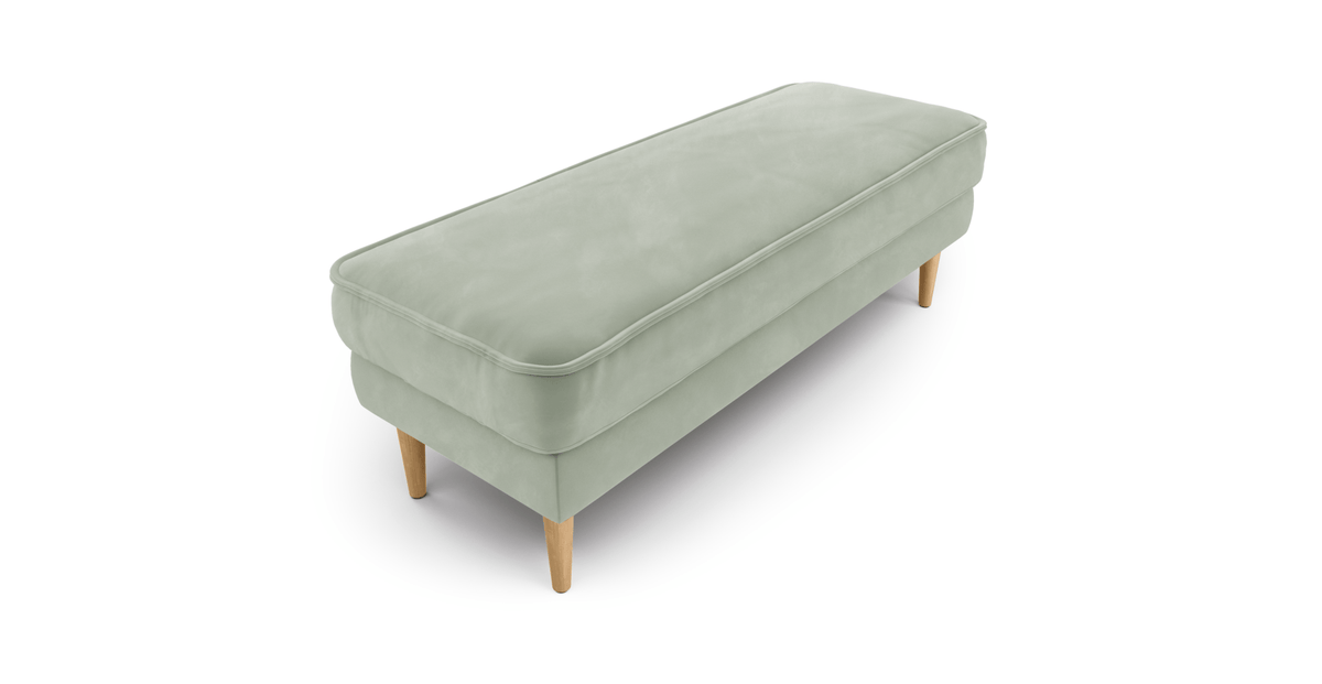 Klem Bench Ahşap Ayak - Kadife