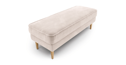 Klem Bench Ahşap Ayak - Kadife