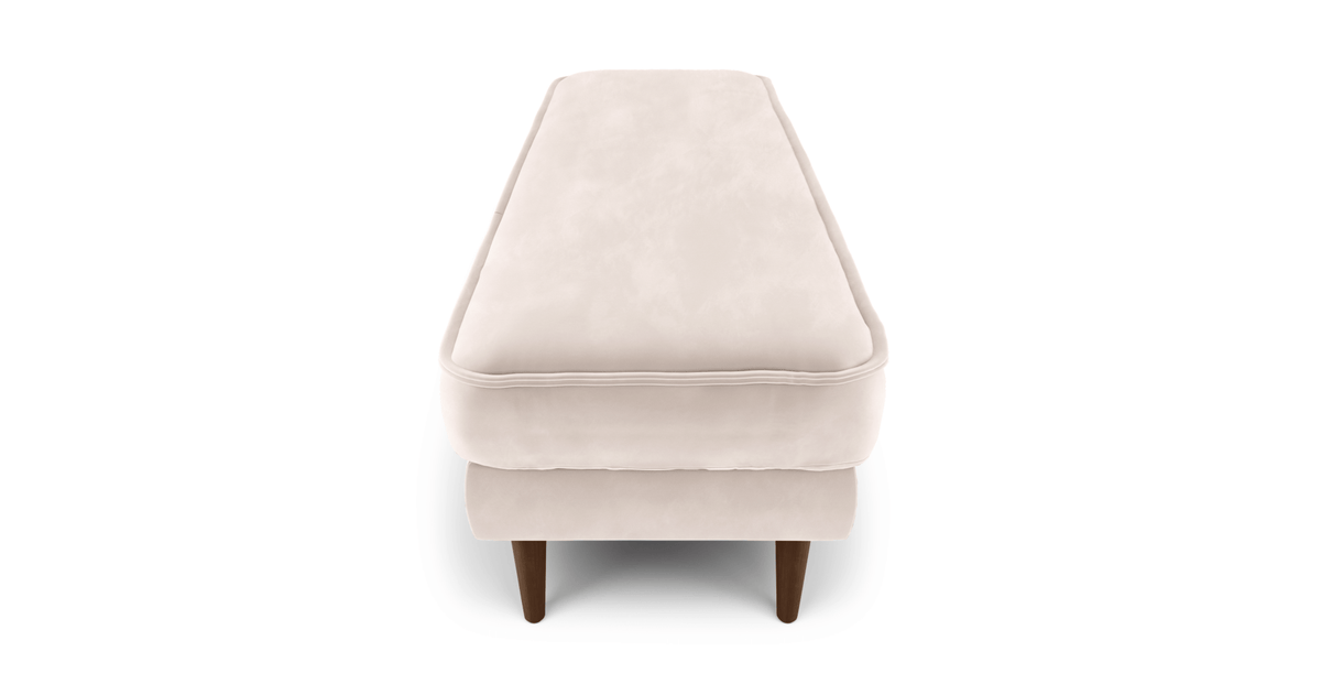 Klem Bench Ahşap Ayak - Kadife