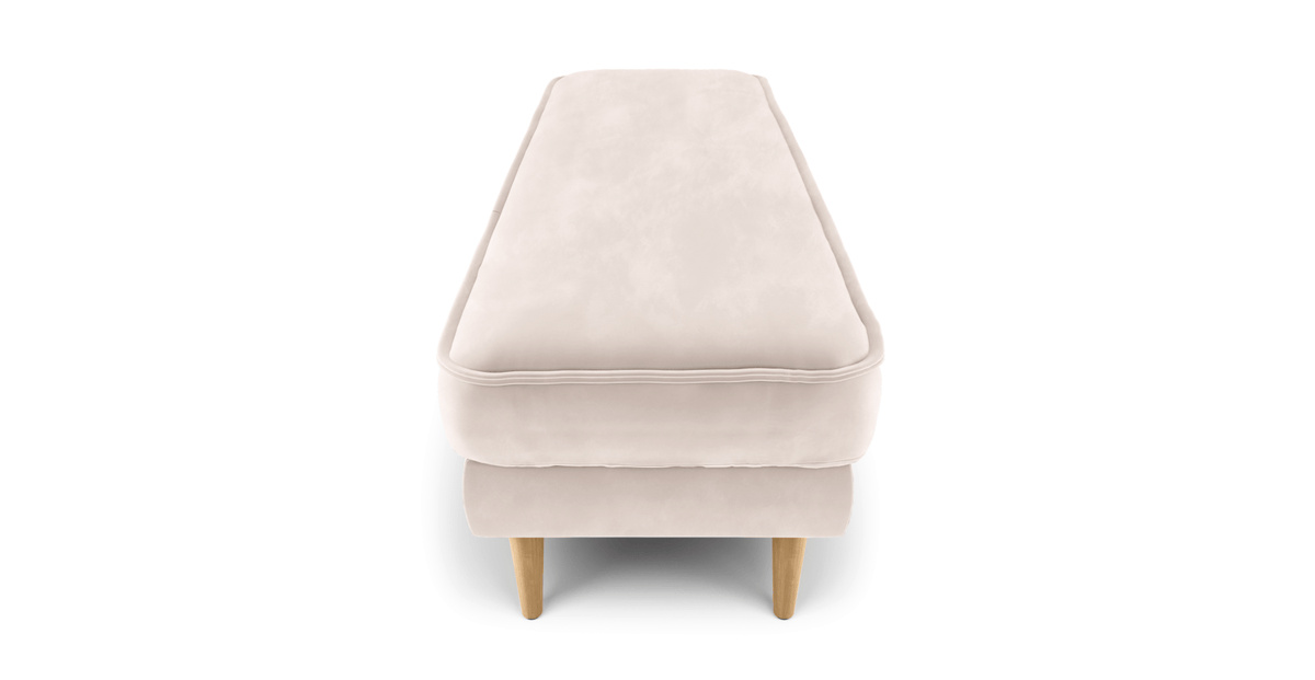 Klem Bench Ahşap Ayak - Kadife
