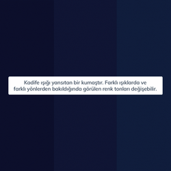 Kumaş: Kadife - Renk: Gece Mavisi - Normod