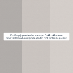 Kumaş: Kadife - Renk: Gri - Normod