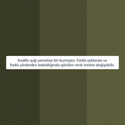Kumaş: Kadife - Renk: Haki - Normod